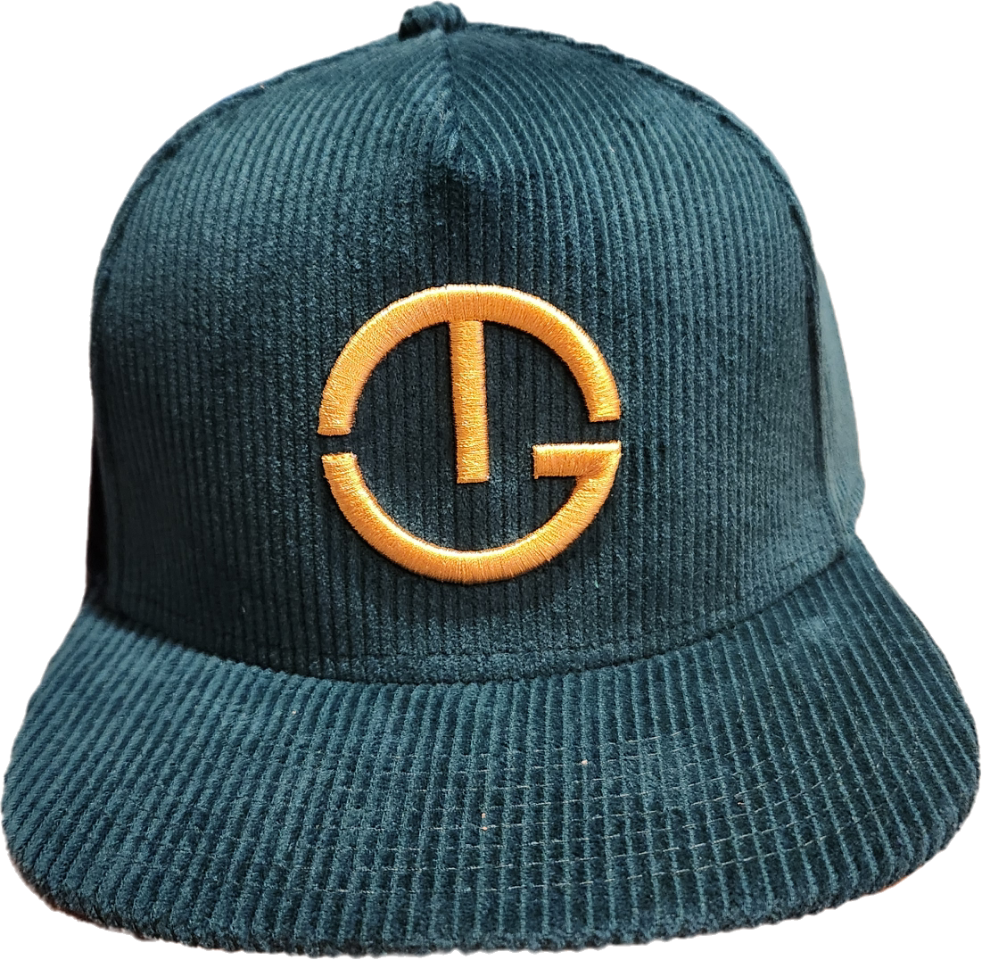 Corduroy Hat  Trugreen Corduroy Hat  Forest Green w/ Mustard Logo