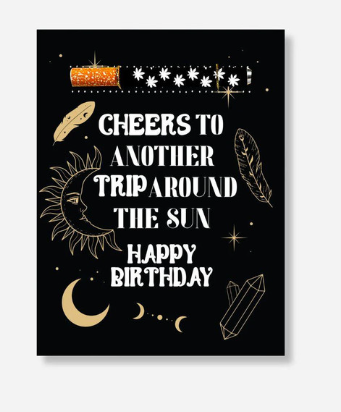 KushKards One Hitter/Joint Holder Greeting Card  KushKards  One Hitter Greeting Card  Celestial Birthday Card