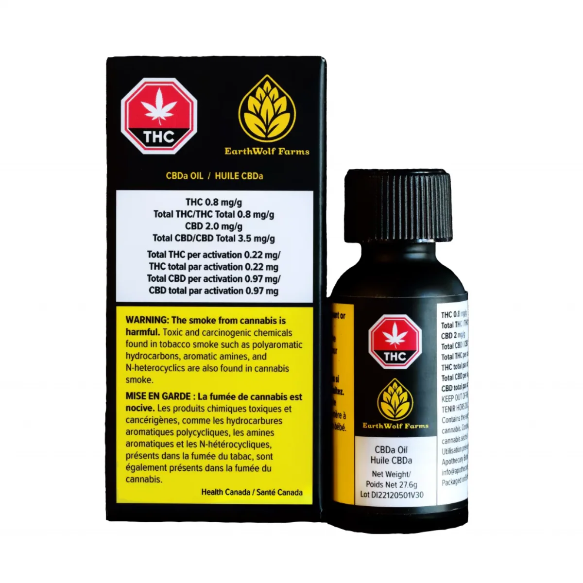 CBDa - Oil - 0.22mg THC 0.97mg CBD - 30ml
