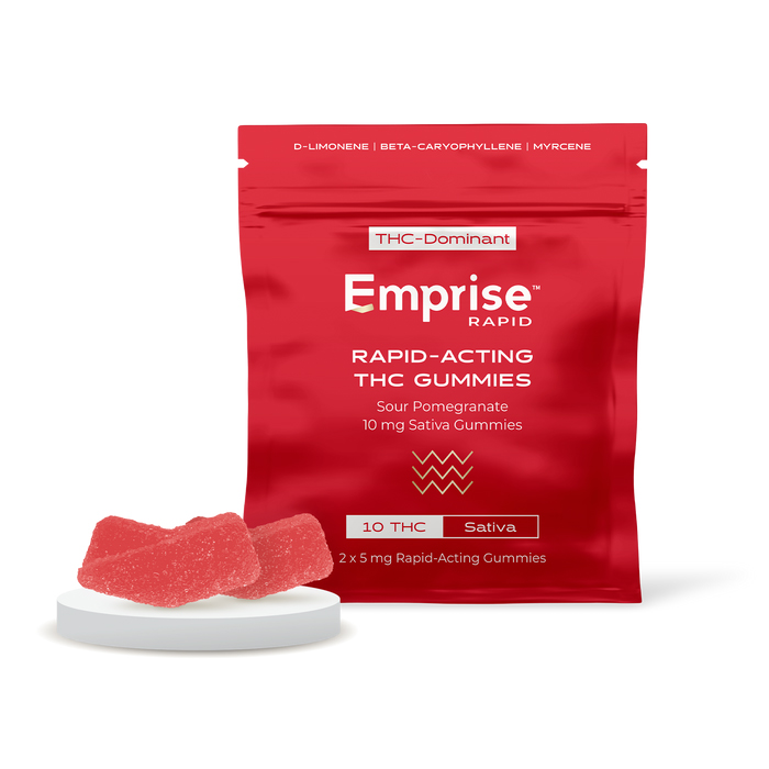 Rapid  Sour Pomegranate THC Sativa Gummies  10mg THC