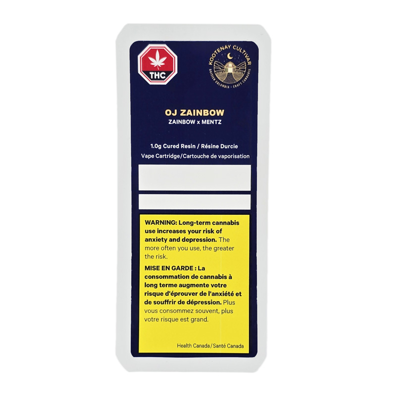 Kootenay Cultivar  OJ Zainbow Cured Resin  510