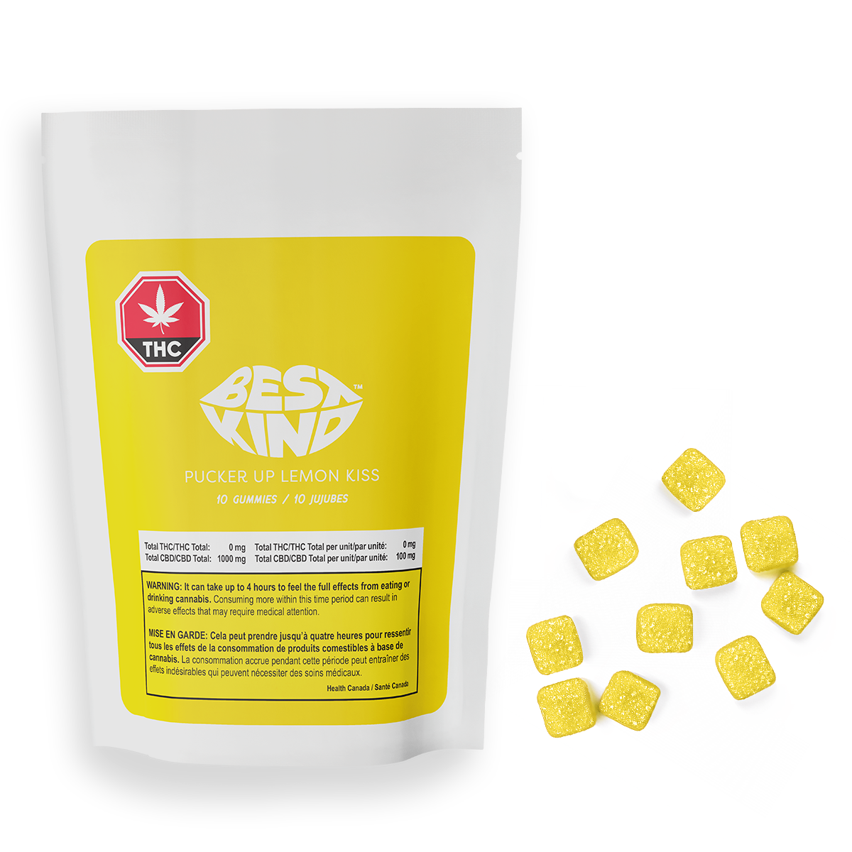Best Kind  Pucker Up Lemon Kiss  CBD:100mg (10)