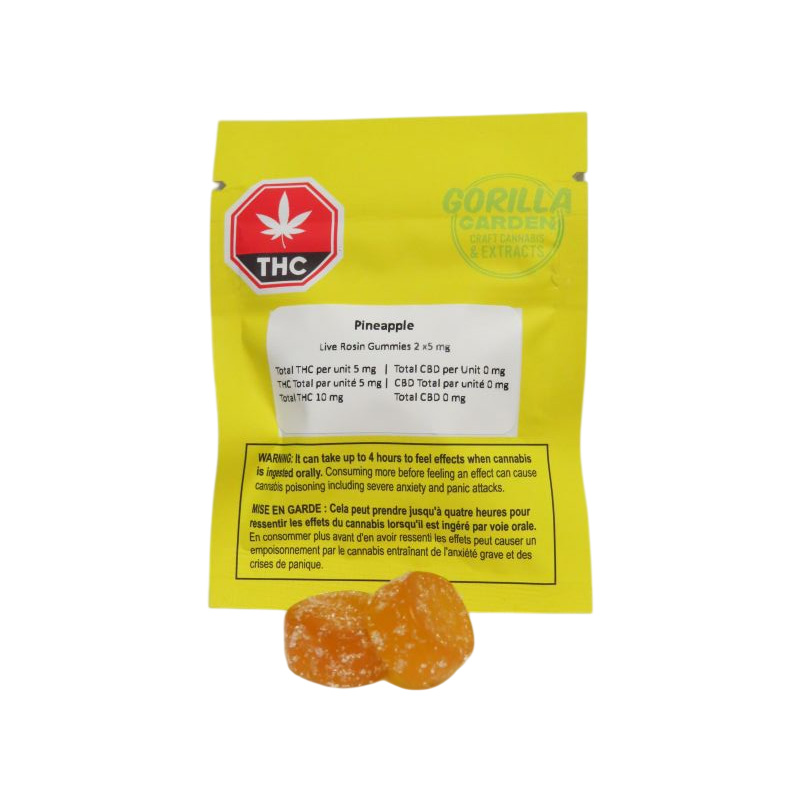 Product image Garden  Pineapple Live Hash Rosin Gummies  5mg (2) 1