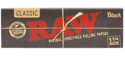 Raw Accessories - Raw Black Unrefined 1 1/4 Size Papers