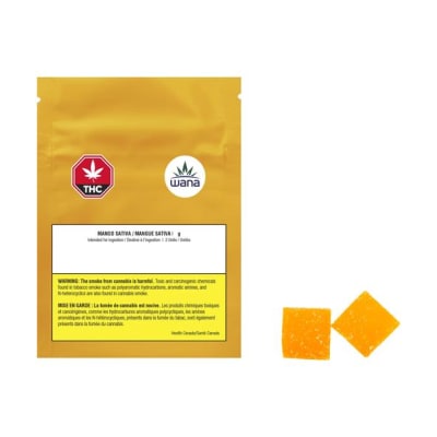 MANGO SATIVA SOUR GUMMIES 2 PC - Wana - MANGO SATIVA SOUR GUMMIES 2 PC - 9