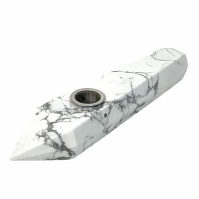 Pipe - Sweet Rock 4.5" Crystal Pipe w/Choke - White Howlite