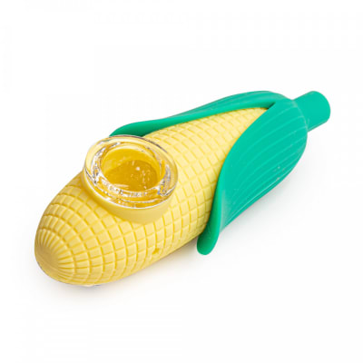 LIT Silicone 4.5" Hand Pipe - Corn on the Cob Hand Pipe 4"