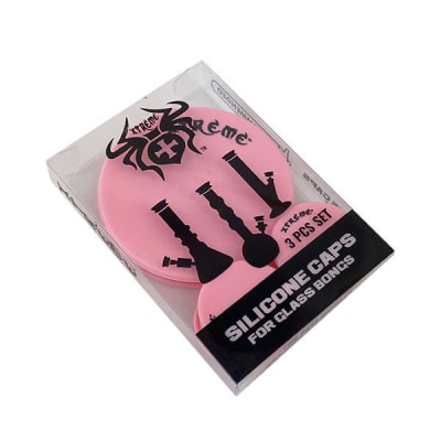 Xtreme - Silicone Bong Caps for Cleaning - 3pcs - Pink