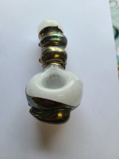 Large white/metal coated pipe
