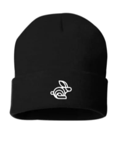 White Rabbit Cuffed Beanie Black