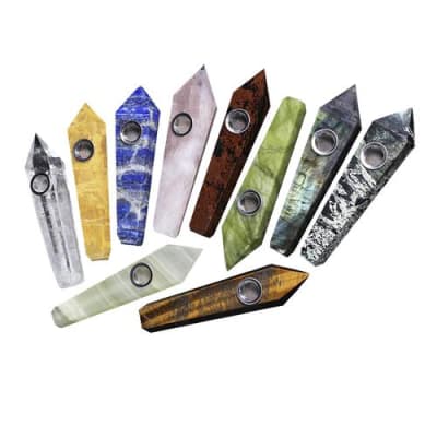 Stone/Crystal Pipes - 5"