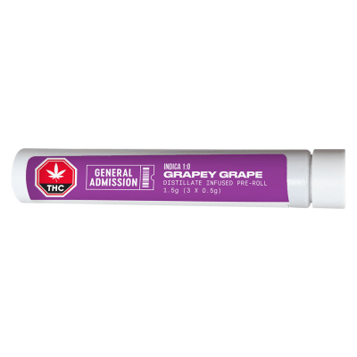 GENERAL ADMISSION | Grapey Grape - Indica Distillate Infused Pre-Roll 3x0.5g