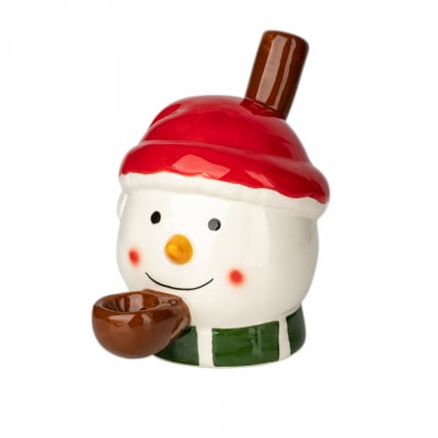 Ceramic Pipe Snowman