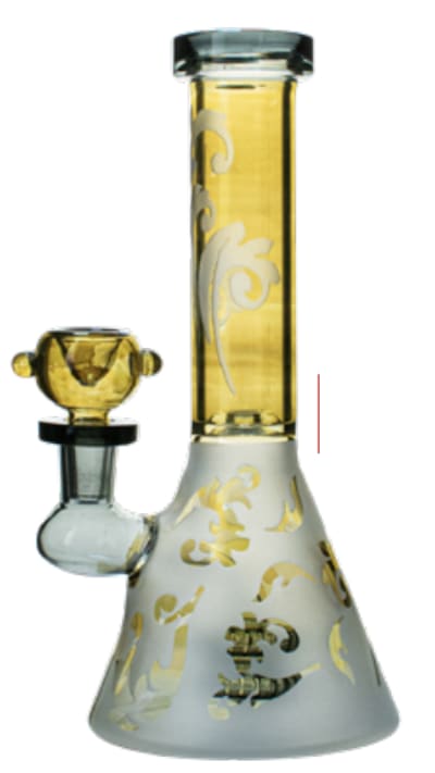 Logo Sandblast Showerhead Beaker, Inch