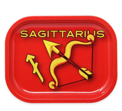 Glastrology - Sagittarius - Rolling Tray - 5" x 7"