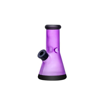 8" - 7mm Beaker Bong - Purple and Black