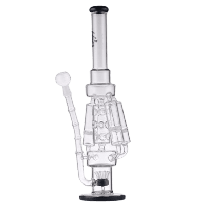Multi-chamber intricate bong - Black 18"