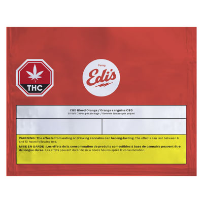 Edi's CBD Blood Orange Soft Chews (VEG) - 30x 20mg CBD