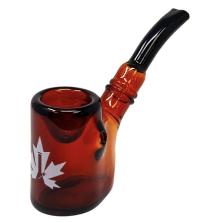 Maple Craft 5" Hefner Pipes - Amber Hefner Hand Pipe 5 Inches