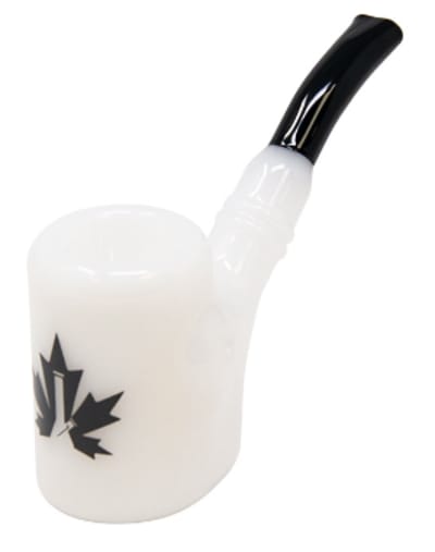 White Hefner Hand Pipe 5"