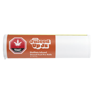Distillate Infused Stoned Fruit Juiced Up Js Pre-Roll - 3x0.5g Hybrid Distillate Infused