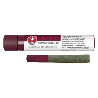 Cosmic Kush x Platinum GMO Ceramic Tip Hash Fusions Infused Pre-Roll - 1x1g Hybrid Hash + Kief Infused Ceramic Tip