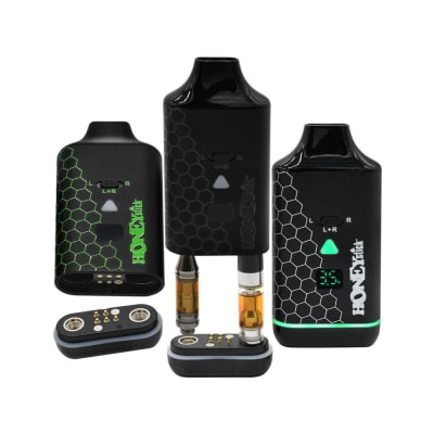 HoneyStick DUO VV Cart Pen - Dual Carts Vape with Variable Voltage - Grey