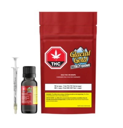 (O) Max THC 30 Oil by Glacial Gold - MAX THC 30 DROPS - 33.3ml