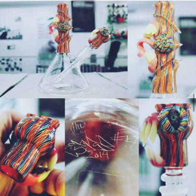 Teeth Eyes 14mm Beaker Rainbow