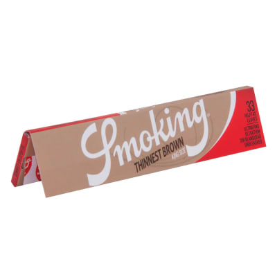 Smoking Thinnest King Size Brown Unbleached Rolling Papers