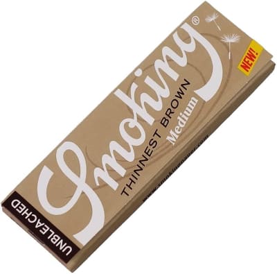 Smoking Thinnest Medium Brown Unbleached Rolling Papers