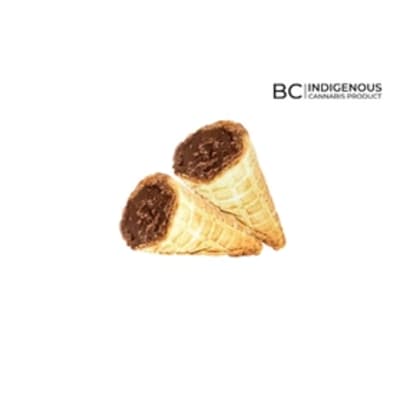 (E) 2PC - Milk Chocolate Live Rosin Waffle Cones by Dabble Cannabis - MILK CHOCOLATE LIVE ROSIN WAFFLE CONES - 2PC