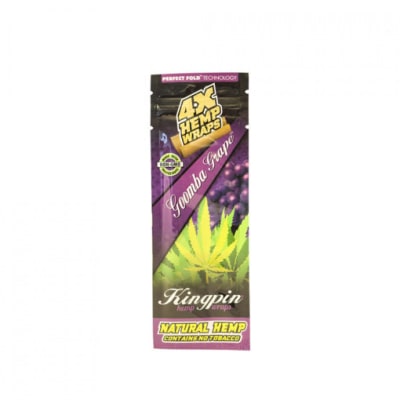 Kingpin - Goomba Grape Hemp Wraps - Hemp Wraps - 4 Pack