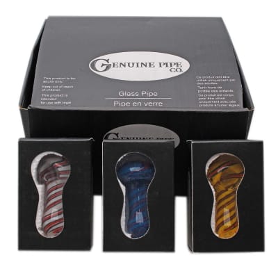 Glass Pipe Genuine Pipe Co 2.5" Striped - Asstd. Colours