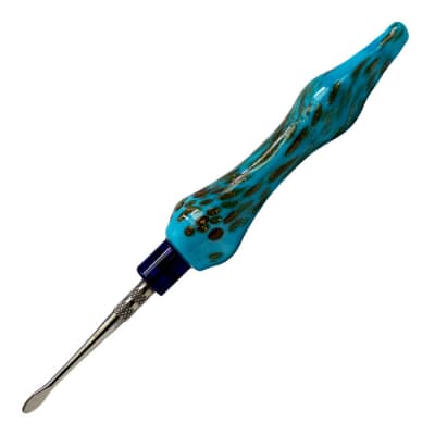 Maple Craft Dab Tools - Light Blue 6 Inches Dabbing Stick With Round Scooper