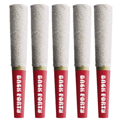 Frosted Icicles Infused Pre-roll - Sour Cherry - Back Forty - Infused Indica - 5x0.5g Resin