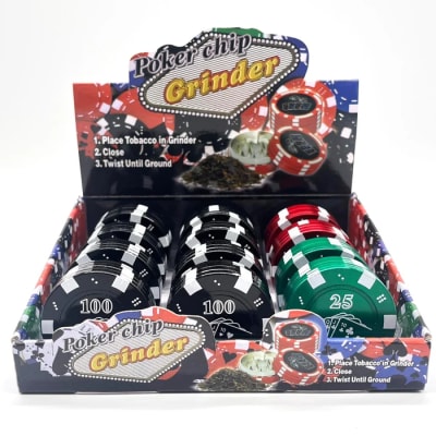 Pokerchip Grinder 40mm 2pt - Red
