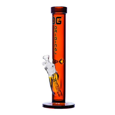 14" OG Original Colored Straight Tube Bong - Amber
