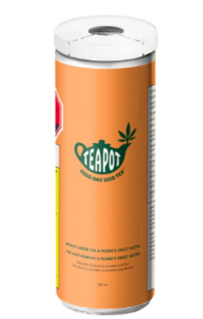 Good Day Iced Tea Mango Green Tea - TeaPot - THC Beverage 355ml