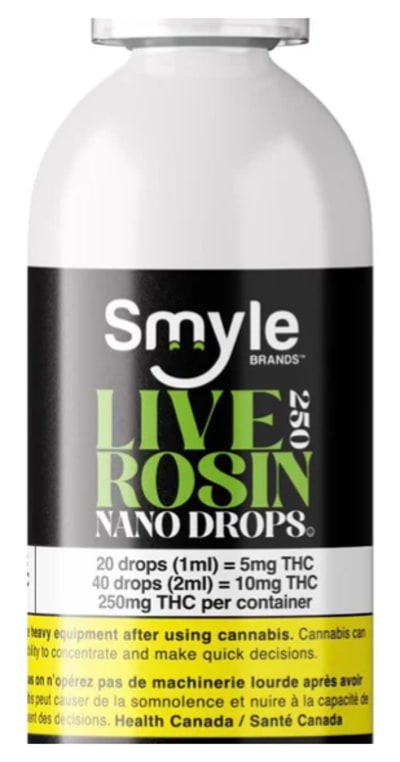 Live Rosin 250mg Nano Drops by Smyle Brands - Live Rosin Nano Drops - 250mg