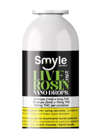 (B) Live Rosin Nano Drops 250 by Smyle Brands - (B) LIVE ROSIN NANO DROPS 250 - 50ml