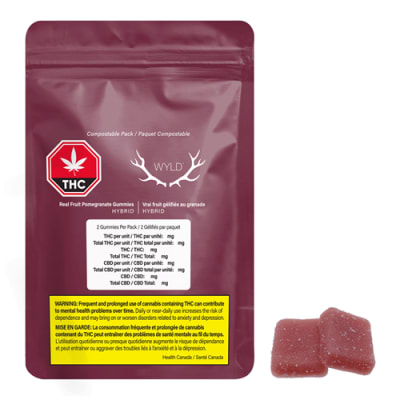 Pomegranate Gummies (Hybrid) | 2 x 5mg