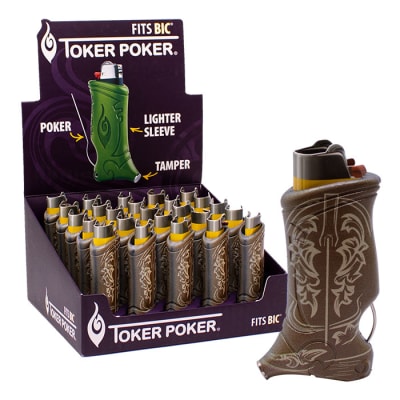 Toker Poker Lighter Sleeve - Cowboy Boot Toker Poker