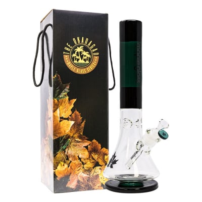The Okanagan Series 14-15 Inches Maple Craft Glass Bong - The Okanagan Series Bong - Teal