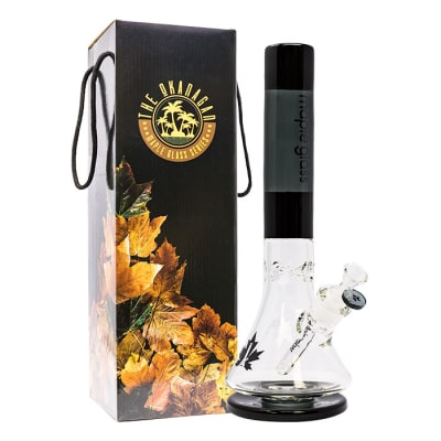 The Okanagan Series 14-15 Inches Maple Craft Glass Bong - The Okanagan Series Bong - Grey