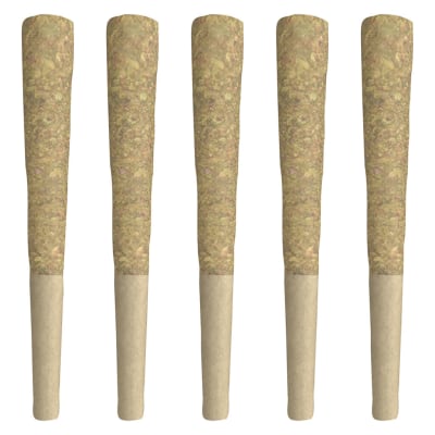 Qwazars (Grape Pie) 5 x 0.5g Solventless Hash Infused Pre-Rolls