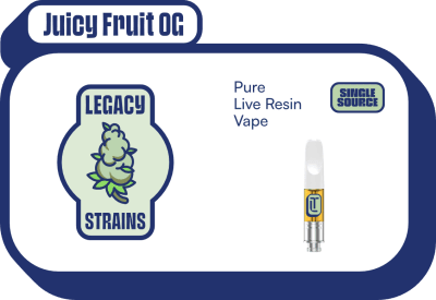 (V) *Farm TO Store* Juicy Fruit Og Live Resin 1g Cart by