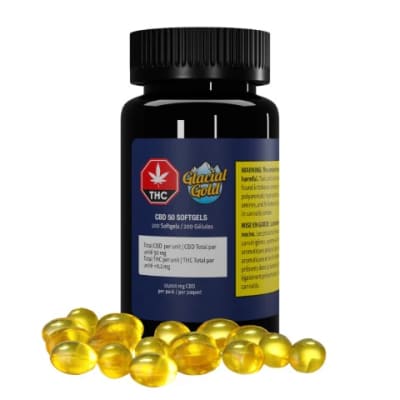 200PK - CBD 50 Softgels by Glacial Gold - 200PK - CBD 50 SOFTGELS