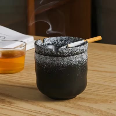 GlowX Ashtray - Gradient Stone Ashtray with Cover
