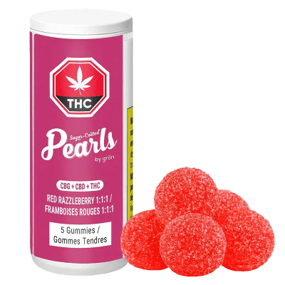 Pearls - RED RAZZLEBERRY 1:1:1CBD/CBG/THC - 5x2mg